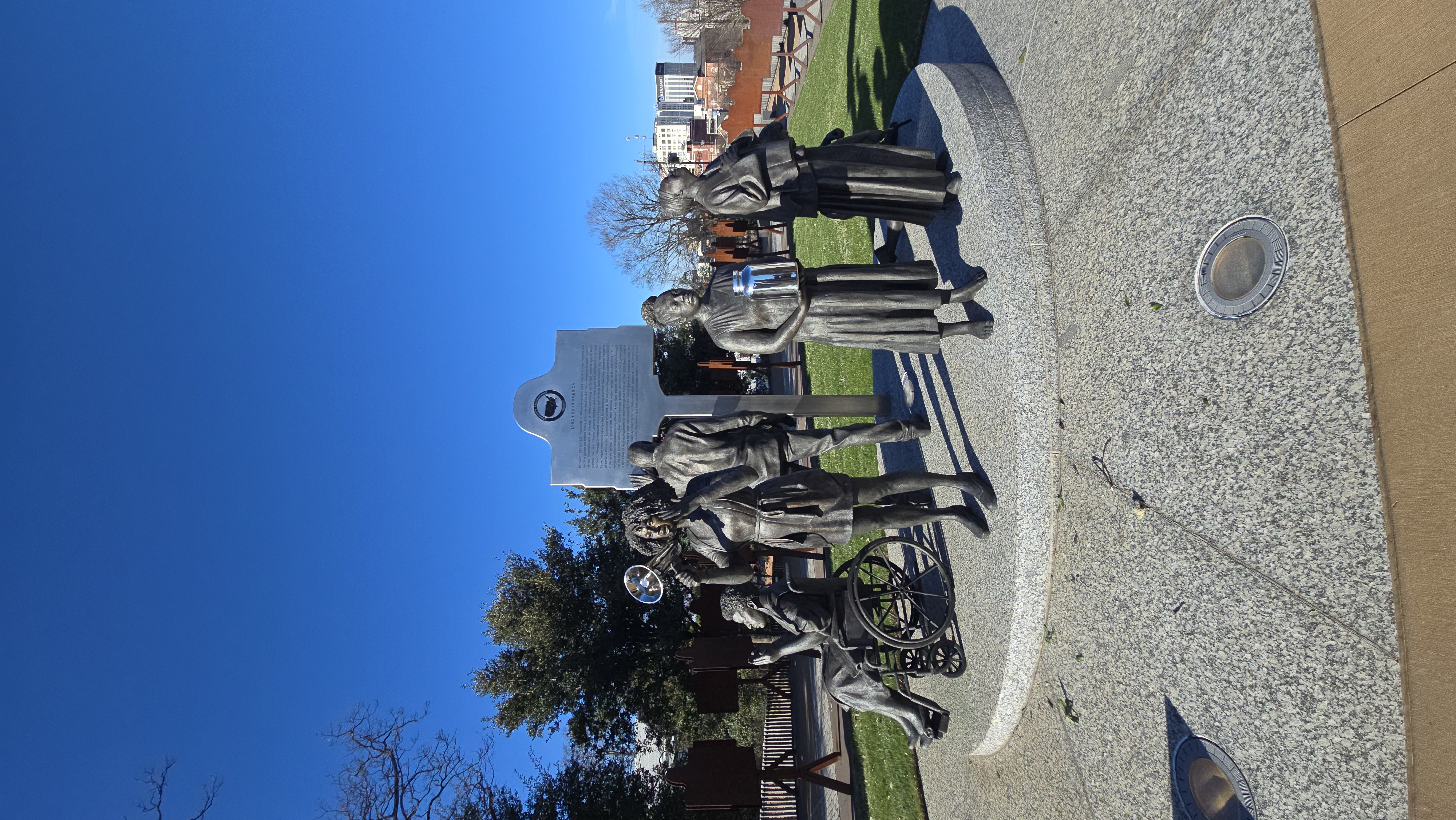 Protest imagery at the memorial