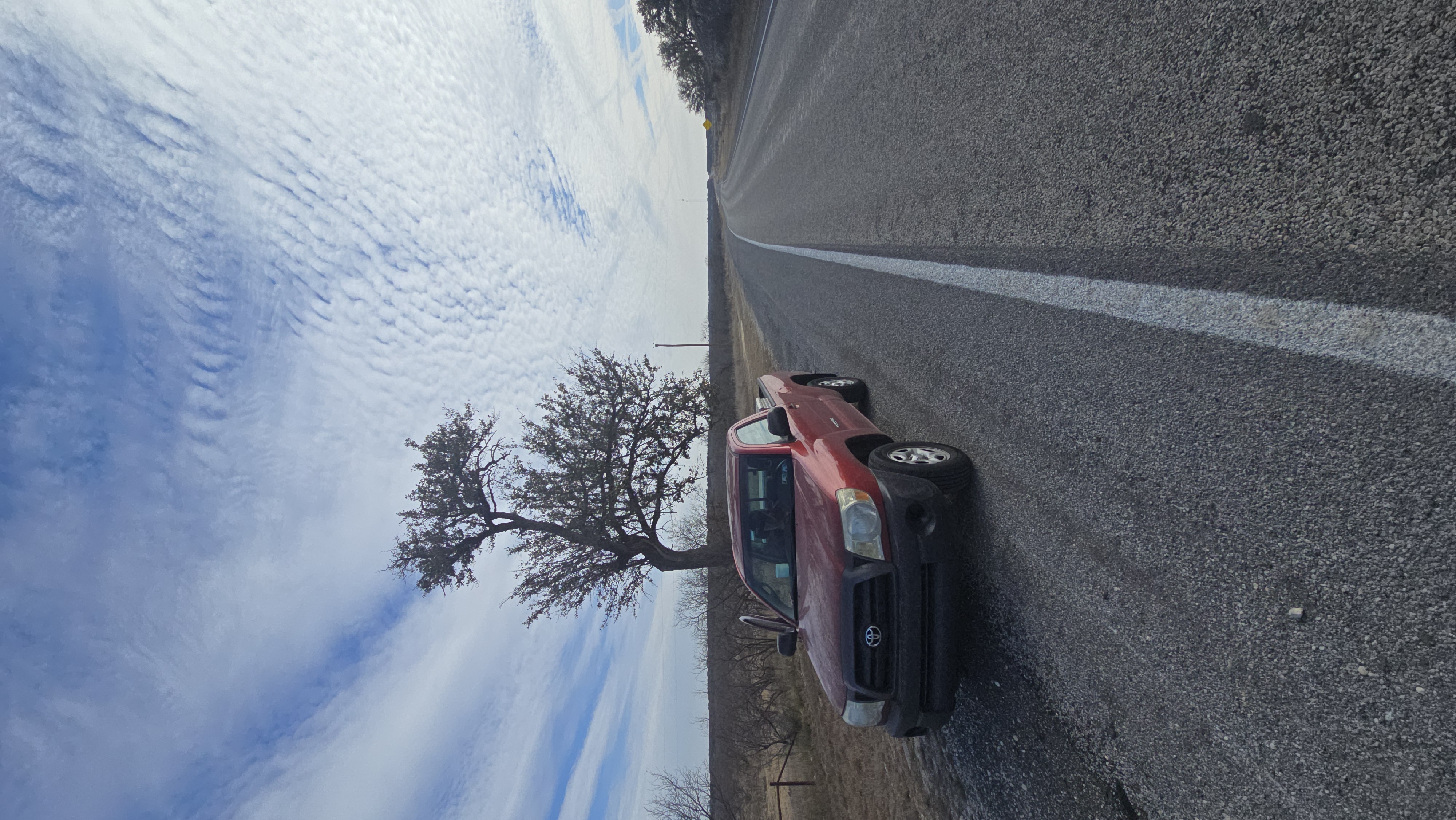 Empty two-lane highway