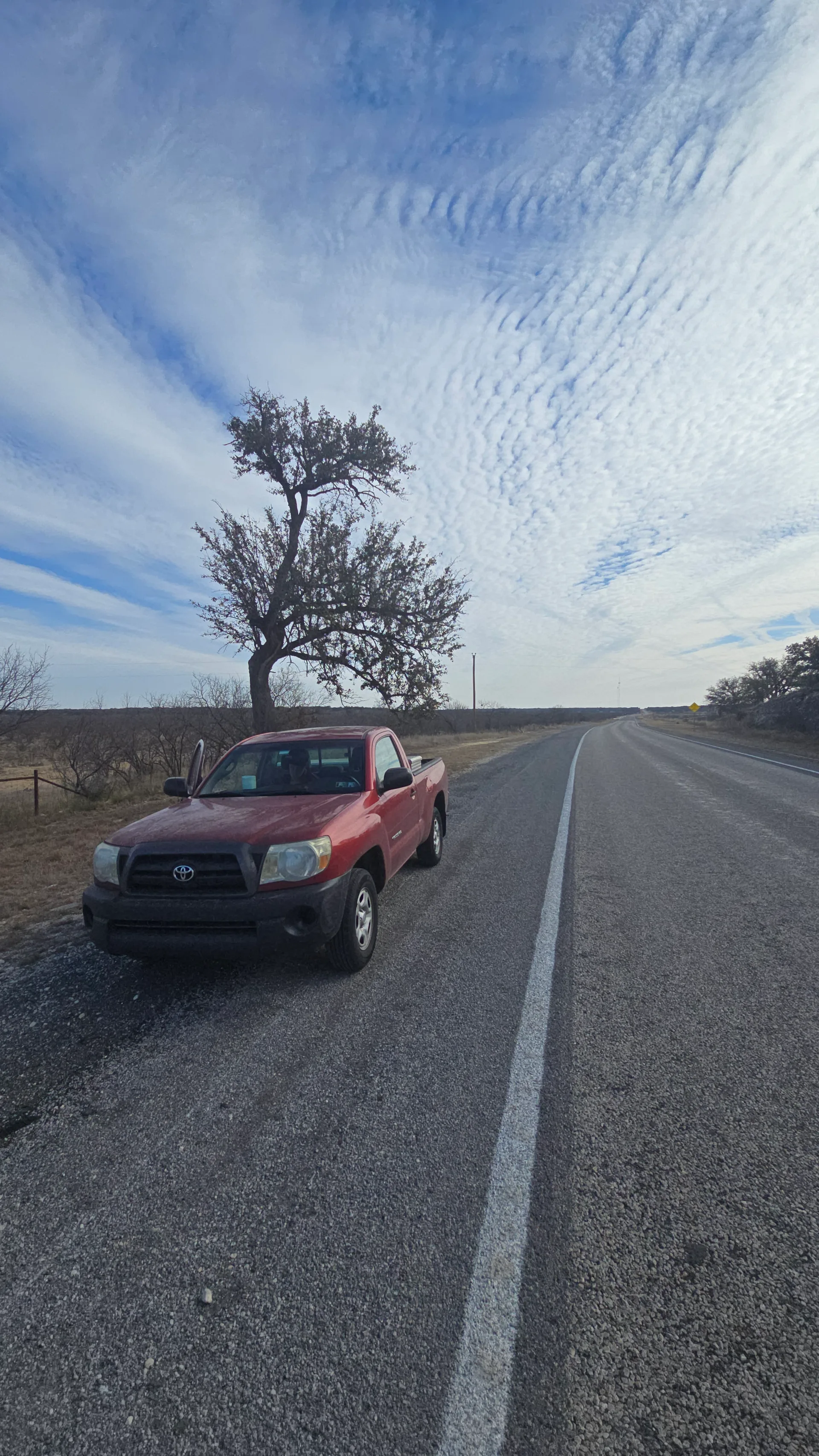 Empty two-lane highway