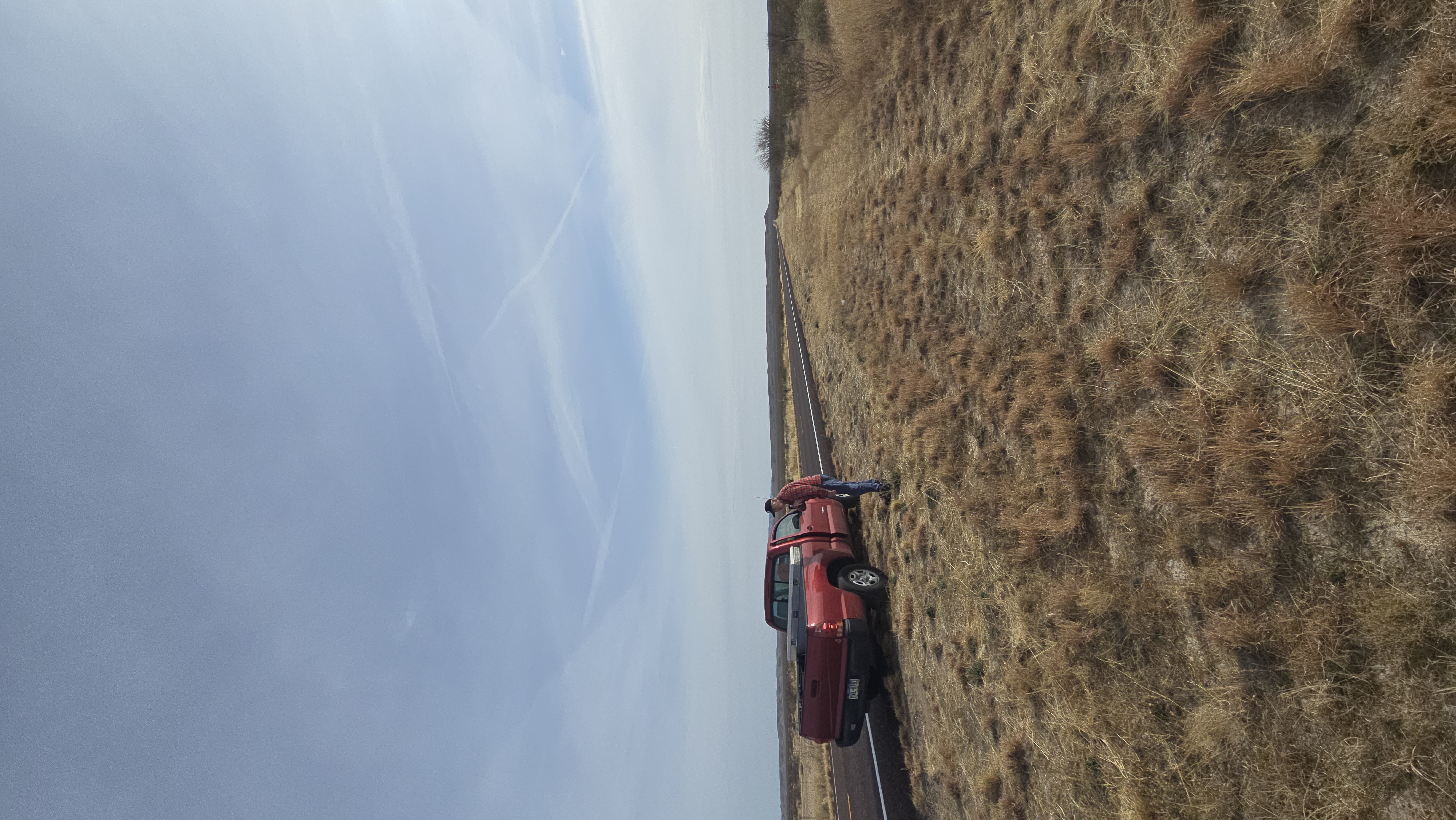 Empty highway, late afternoon