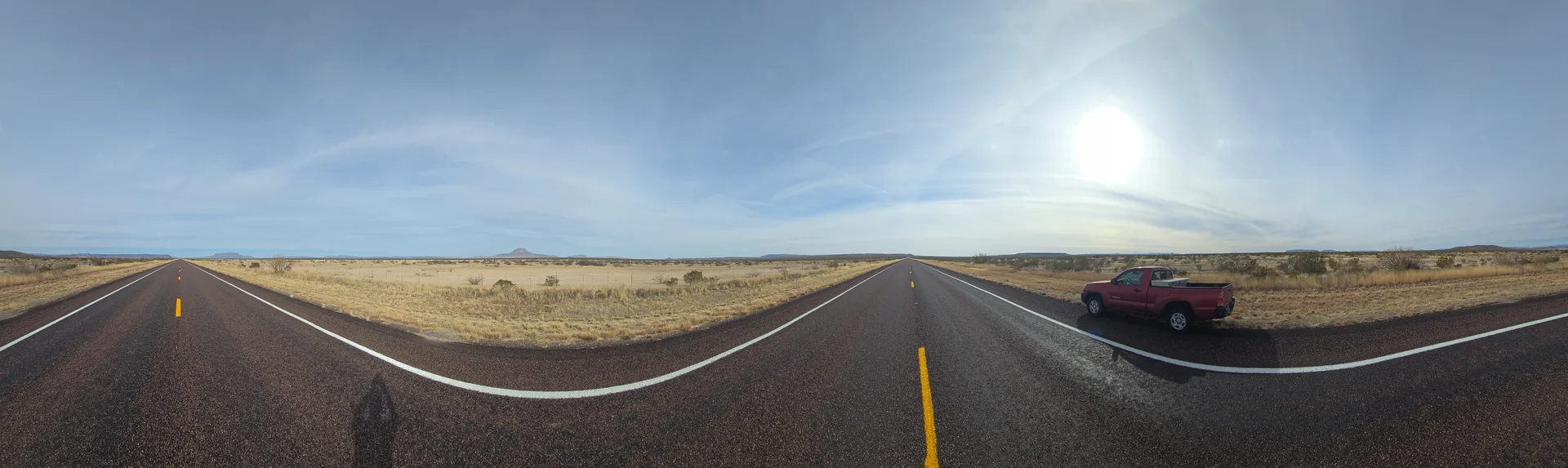Desert highway panorama