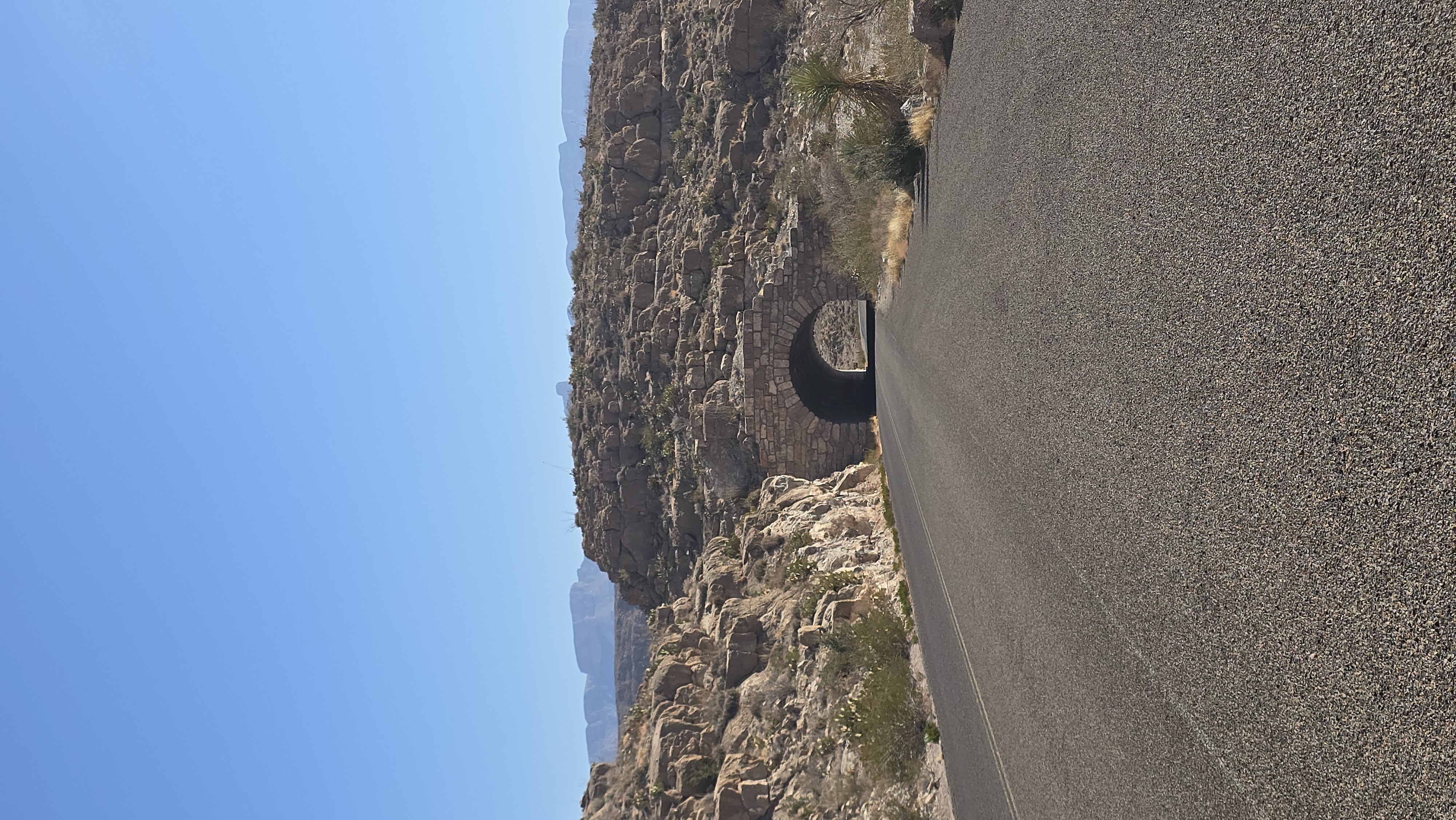Desert road tunnel
