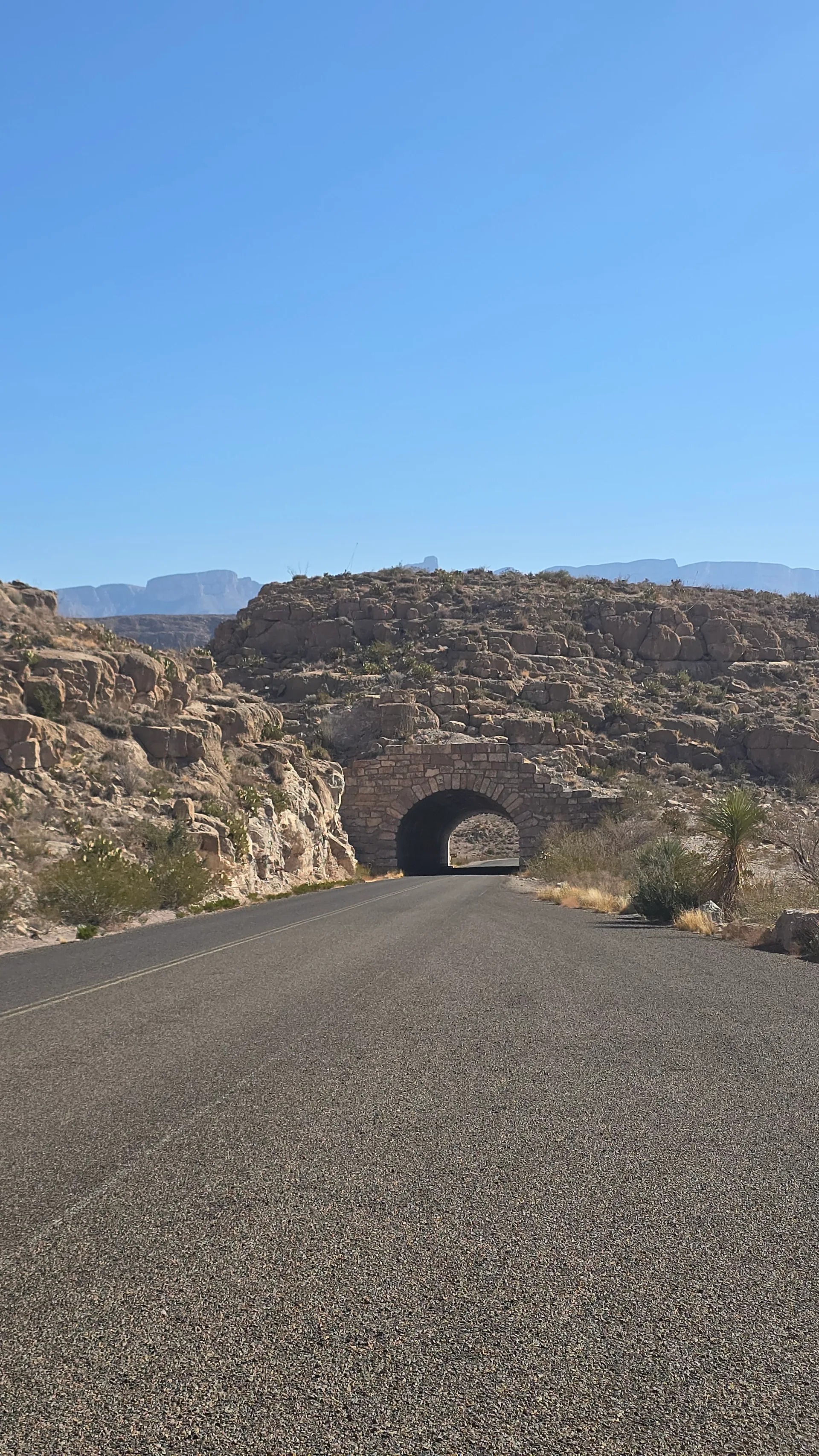 Desert road tunnel