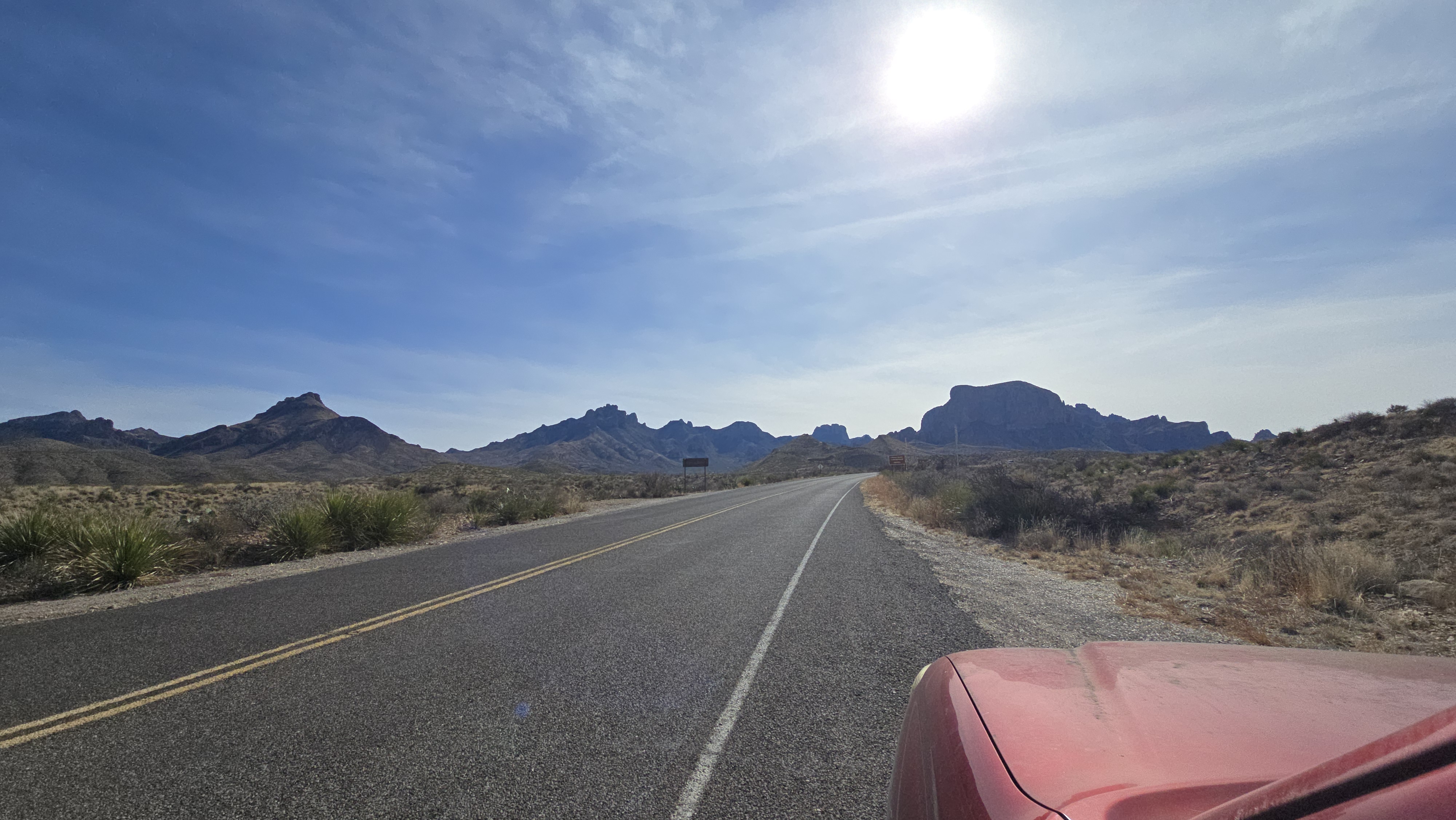 Road up to the Chisos Mountains