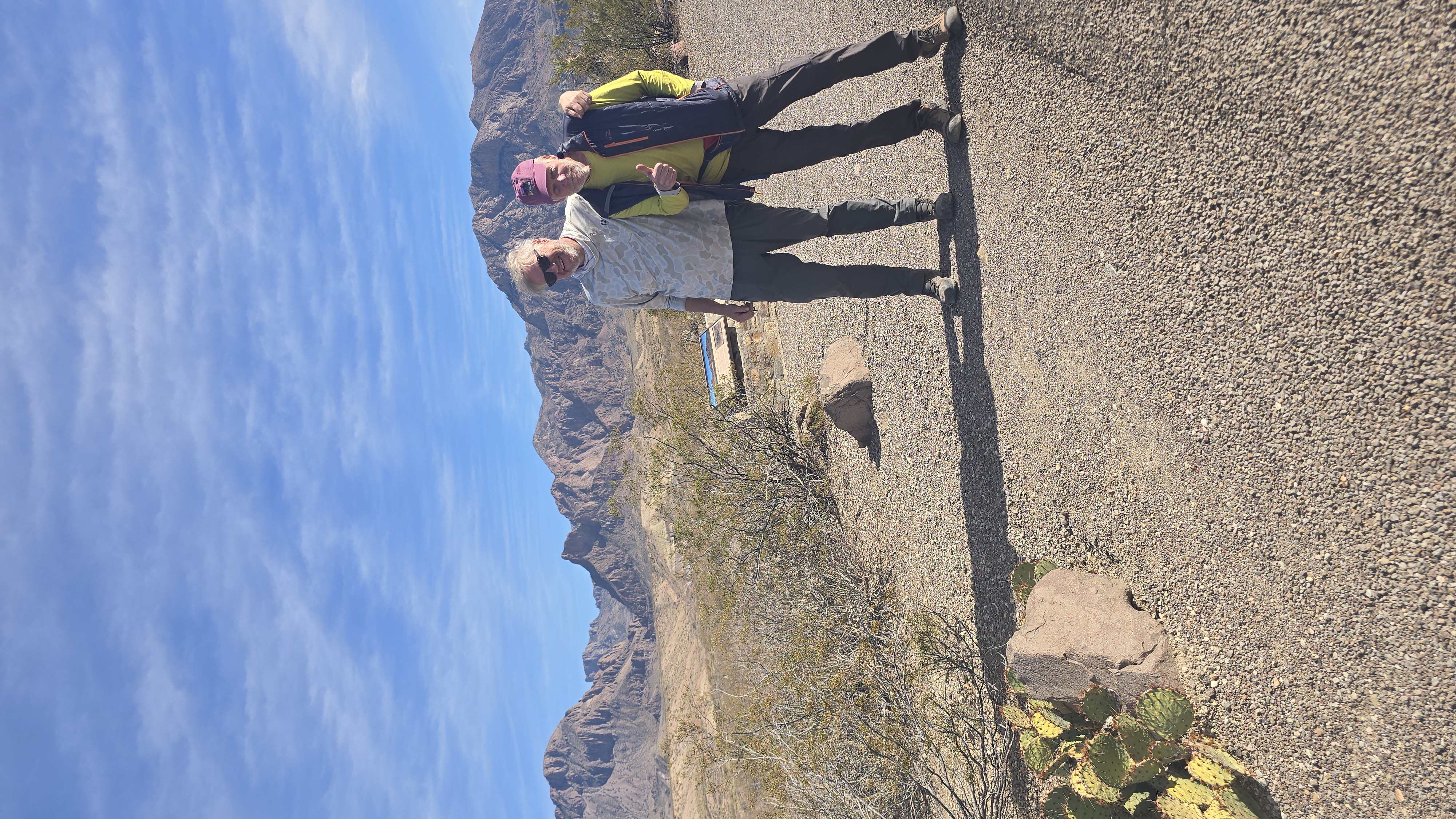 Ben and Dad in the desert
