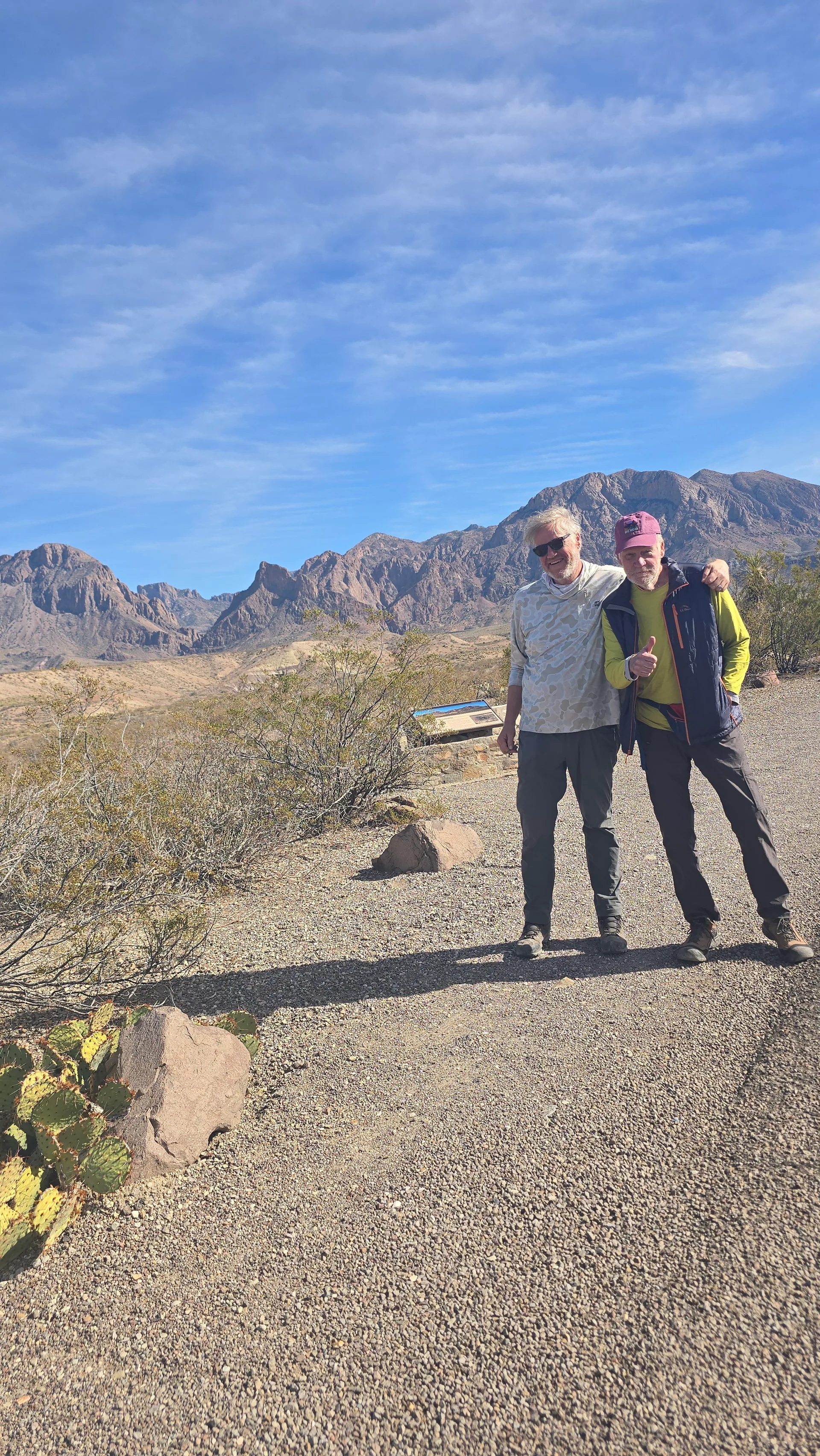 Ben and Dad in the desert