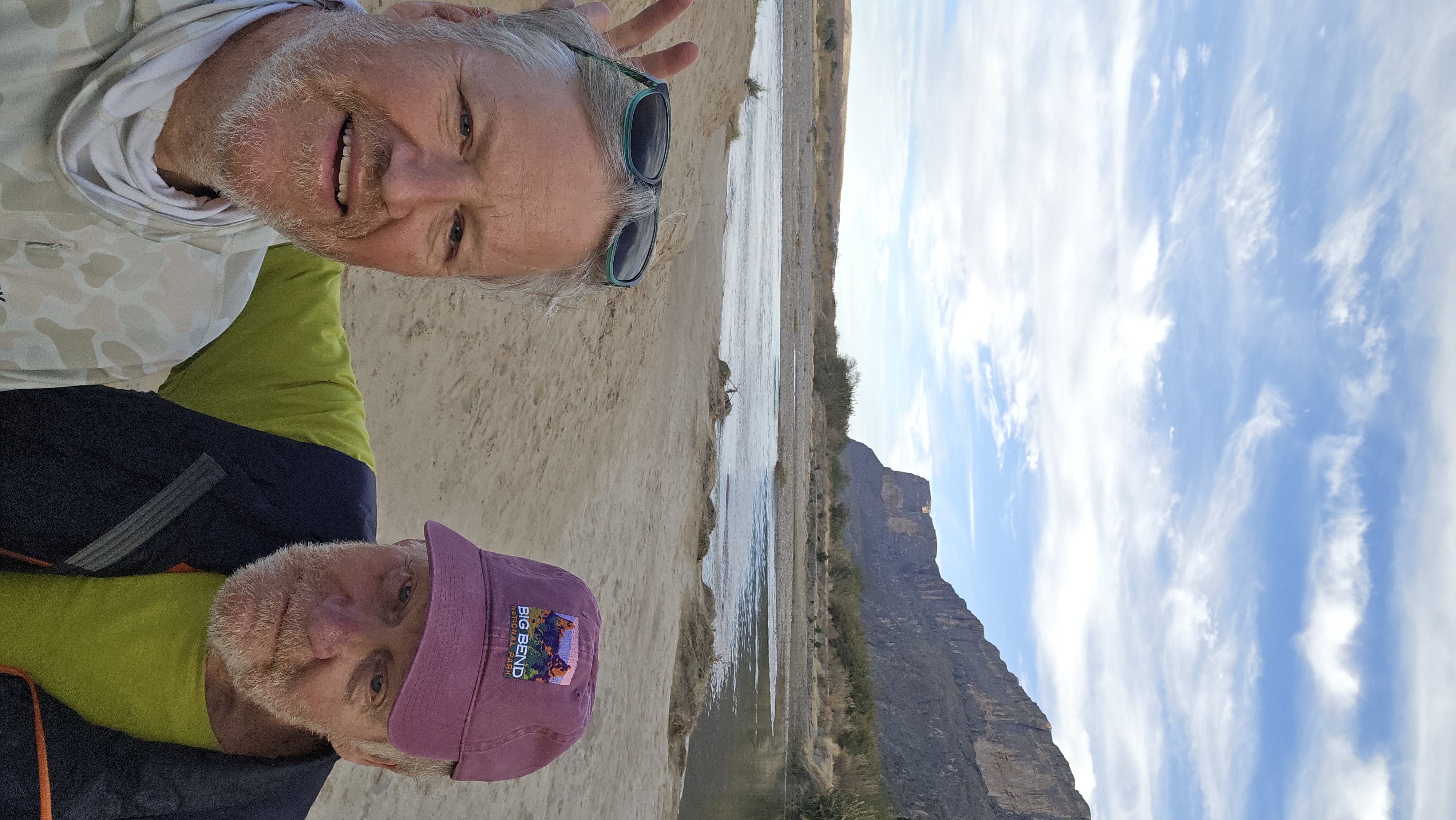 Ben and Dad with rabbit ears at Santa Elena