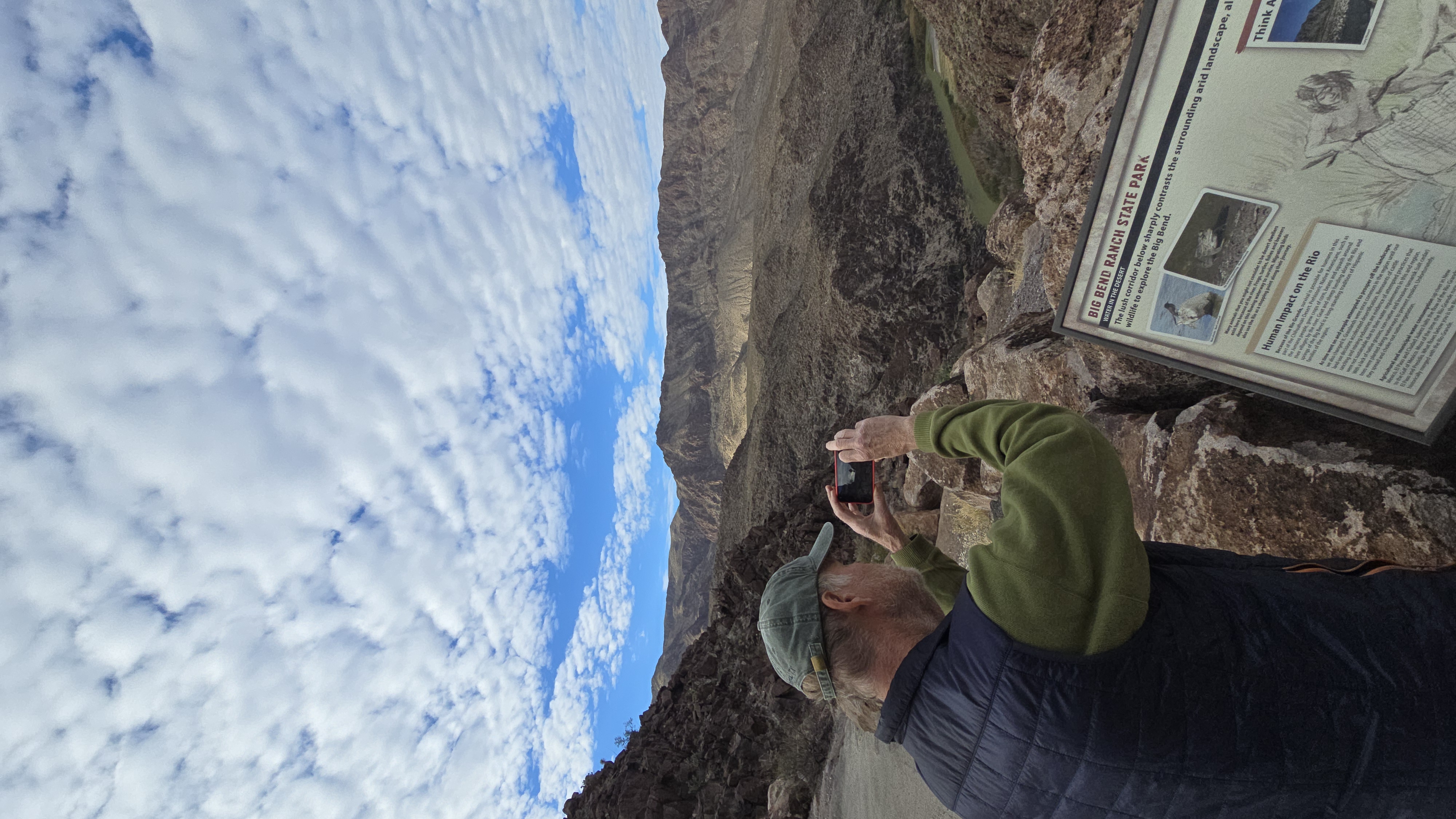 Dad being a tourist on Highway 170