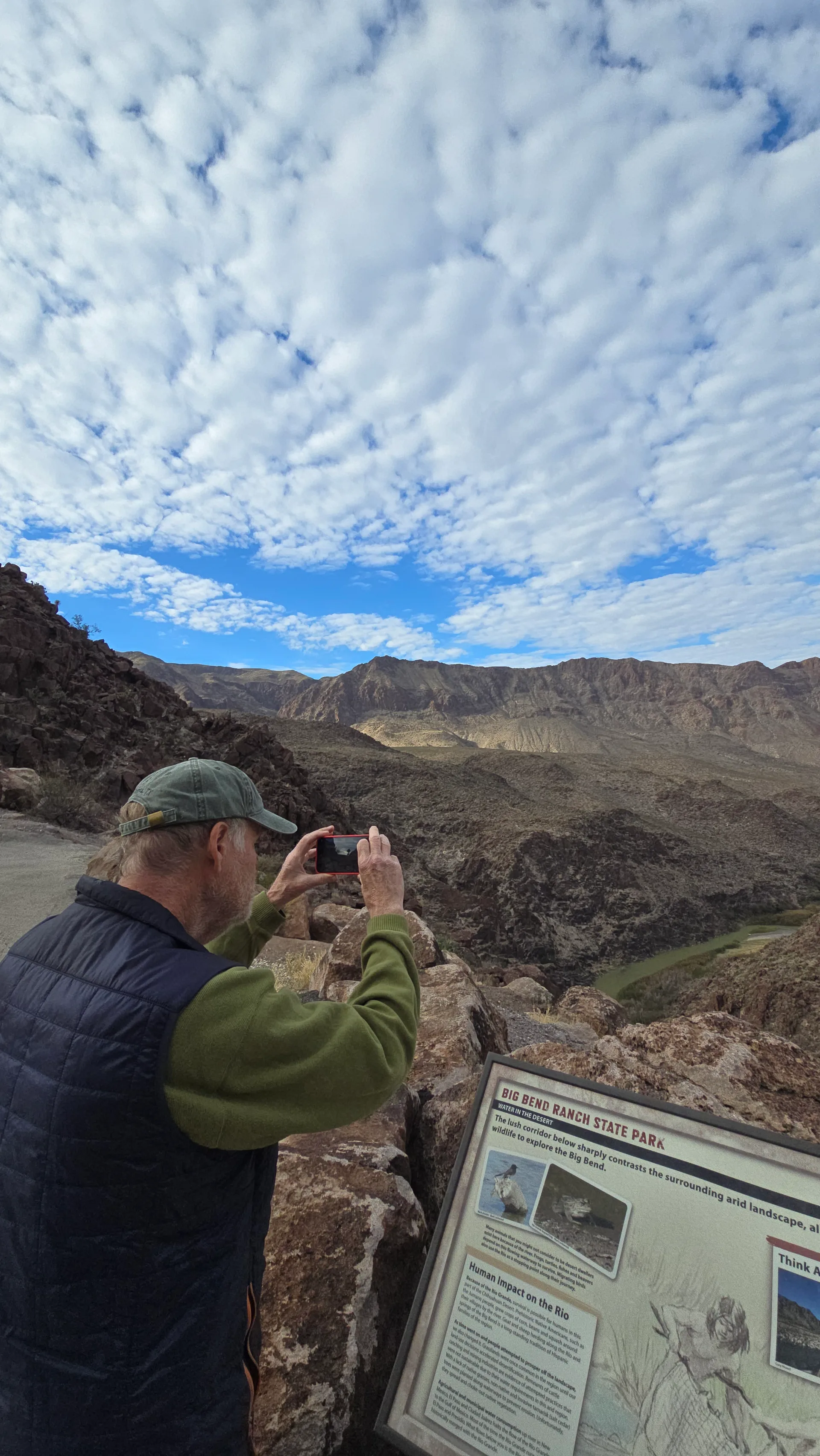 Dad being a tourist on Highway 170