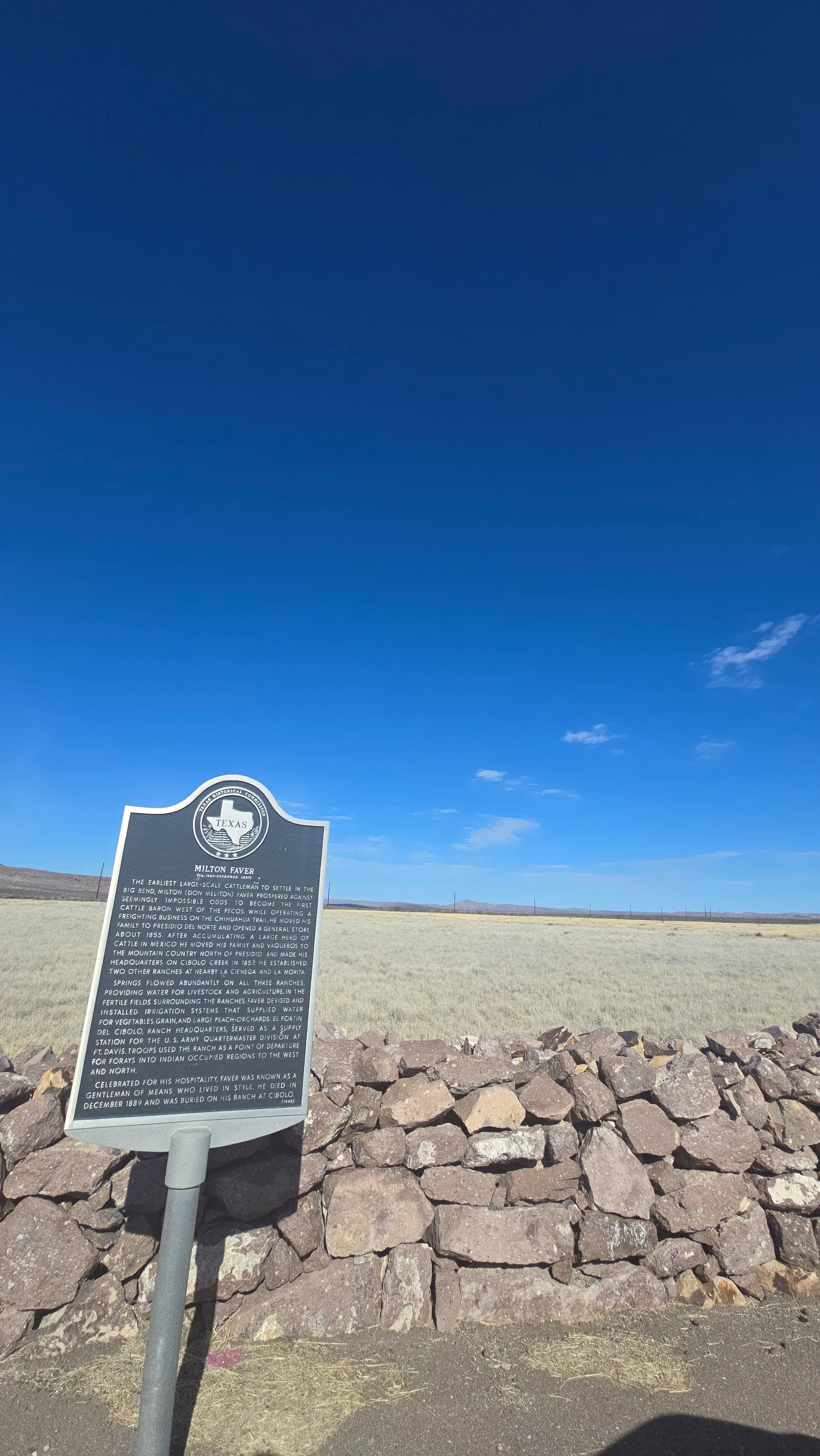 Plaque: First Ranch in West Texas